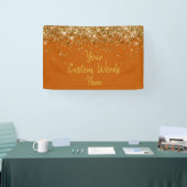 Custom Burnt Orange Gold Birthday Party Photo Prop Spandoek (Beurs)