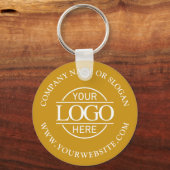 Custom Busines Logo Promotional Mustard Yellow Sleutelhanger (Achterkant)