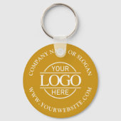 Custom Busines Logo Promotional Mustard Yellow Sleutelhanger (Achterkant)