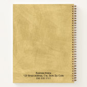 Custom Business Ajouter Logo Gold Carnet texturé (Dos)
