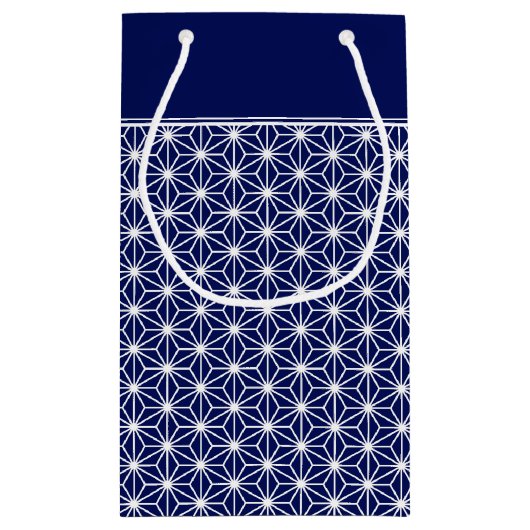 Custom Business Bag|Japans KIMON Patroon ASANOHA Klein Cadeauzakje (Achterkant)