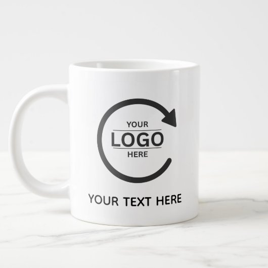 Custom Business Brand Logo Extra Grote Beker (Links)