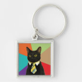 Custom Business Cat Sleutelhanger (Voorkant)