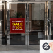 Custom Business Clearance Sale Window Cling Raamsticker (Kantoordeur)