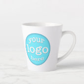 Custom Business Company Barista Cafe Logo Branded Latte Mok (Rechts)