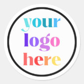 Custom Business Company Logo  Ronde Sticker (Voorkant)