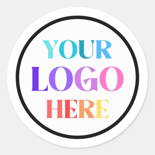 Custom Business Company Logo  Ronde Sticker (Voorkant)