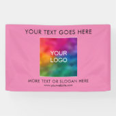 Custom Business Company Logo Tekst hier Sjabloon Spandoek (Horizontaal)