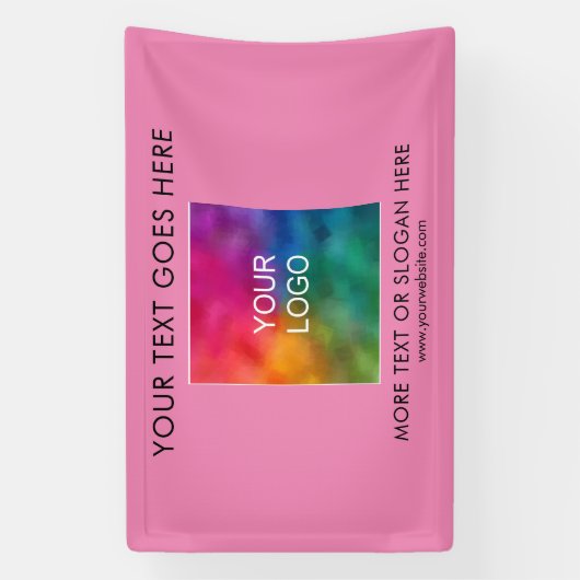 Custom Business Company Logo Tekst hier Sjabloon Spandoek (Verticaal)