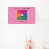 Custom Business Company Logo Tekst hier Sjabloon Spandoek (Insitu)