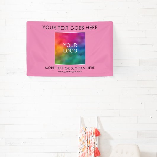 Custom Business Company Logo Tekst hier Sjabloon Spandoek (Insitu)