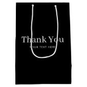 Custom Business Company Promotion Bedankt Black Medium Cadeauzakje (Achterkant)