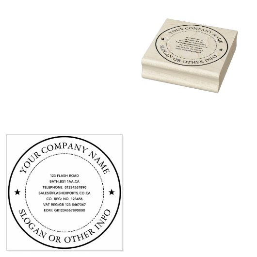 Custom Business Company Rubber Stamp Rubberstempel (Gestempeld)