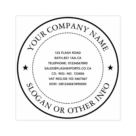 Custom Business Company Rubber Stamp Rubberstempel (Afrduk)