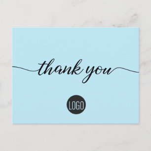 Custom Business Customer Appreciation Blue Briefkaart