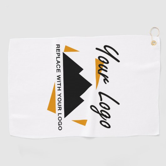 Custom Business Design Voeg uw bedrijf Logo toe Golfhanddoek (Horizontaal)
