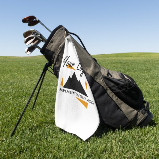 Custom Business Design Voeg uw bedrijf Logo toe Golfhanddoek (Groen)