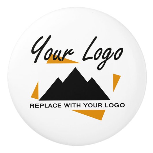 Custom Business Design Voeg uw bedrijf Logo toe Keramische Knop (Voorkant)