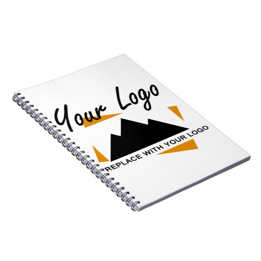 Custom Business Design Voeg uw bedrijf Logo toe Notitieboek (Rechterzijde)
