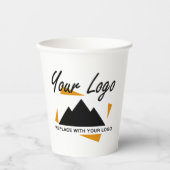 Custom Business Design Voeg uw bedrijf Logo toe Papieren Bekers (Voorkant)