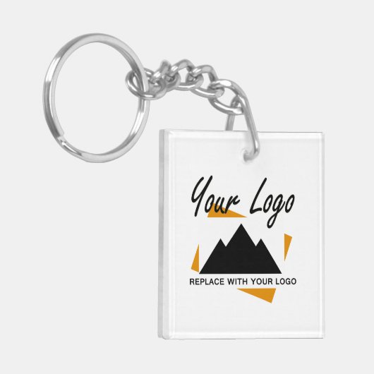 Custom Business Design Voeg uw bedrijf Logo toe Sleutelhanger (Voorkant Links)