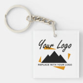 Custom Business Design Voeg uw bedrijf Logo toe Sleutelhanger (Voorkant)