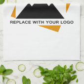 Custom Business Design Voeg uw bedrijf Logo toe Theedoek (Gevouwen)