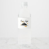 Custom Business Design Voeg uw bedrijf Logo toe Waterfles Etiket (Voorkant)