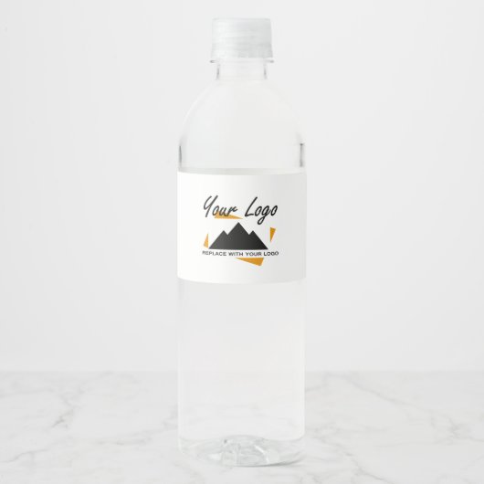 Custom Business Design Voeg uw bedrijf Logo toe Waterfles Etiket (Voorkant)