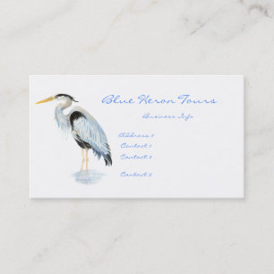 Custom Business Great Blue Heron Bird Visitekaartje