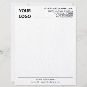 Custom Business Kantoor Letterhead met Logo Briefhoofd