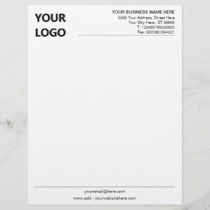 Custom Business Letterhead Uw Logo en QR Code Briefhoofd