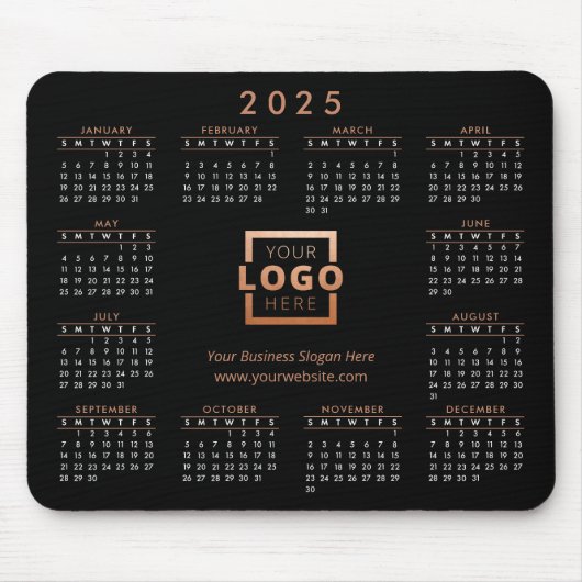 Custom Business Logo 2023 Calendar Roos Gold Muismat (Voorkant)