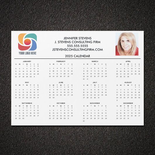 Custom Business Logo 2025 Bedrijfskalender Magnet