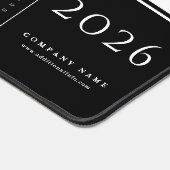 Custom Business Logo 2026 Black Calendar Desk Mat (Hoek)