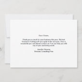 Custom Business Logo 2026 Company Calendar Card (Achterkant)