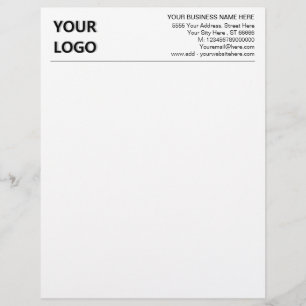 Custom Business Logo Adres Letterhead Sjabloon Briefhoofd