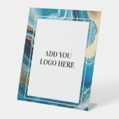 custom business logo advertising pedestal sign reclamebord met voetstuk (Voorkant)