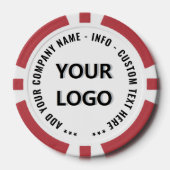 Custom Business Logo and Text Branded Poker Chips (Voorkant)