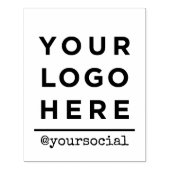 Custom Business Logo and text large Rubberstempel (Afrduk)