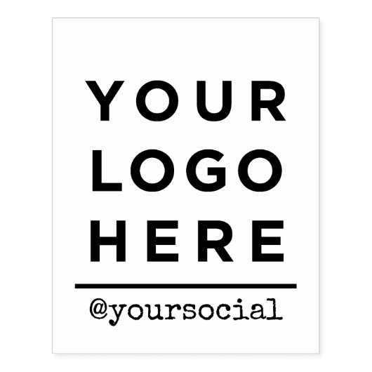 Custom Business Logo and text large Rubberstempel (Afrduk)