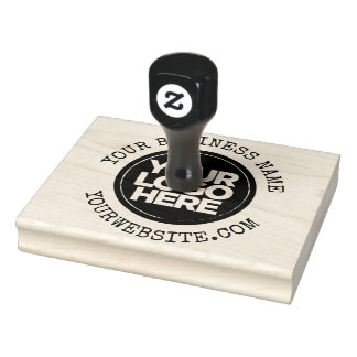 Custom Business Logo and Typewriter Text Rubberstempel