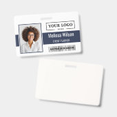 Custom Business Logo Barcode QR Code Medewerker Badge (Voor- en achterkant)