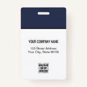 Custom Business Logo Basic Bar Code Medewerker Fot Badge (Achterkant)