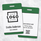 Custom Business Logo Basic Barcode Employee Badge