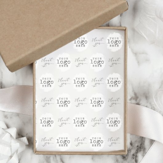 Custom Business Logo Bedankt Script Tissuepapier