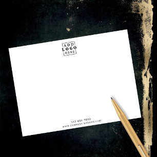 Custom Business Logo Bedrijf Contact Minimalist Notitiekaartje