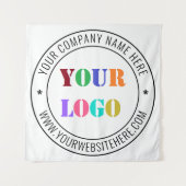 Custom Business Logo Bedrijf Stempel Ontwerp Tapes Wandkleed (Voorkant)