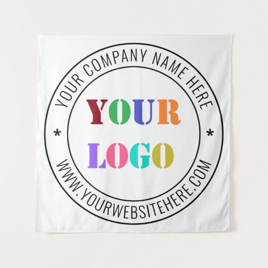 Custom Business Logo Bedrijf Stempel Ontwerp Tapes Wandkleed (Voorkant)