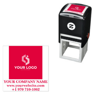 Custom Business Logo & Bedrijf-website Naam Design Zelfinktende Stempel
